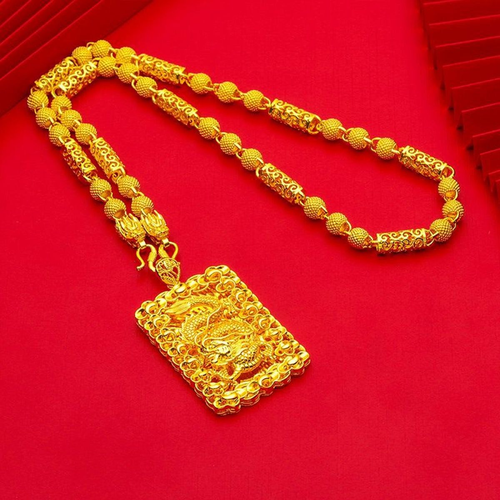 Dragon head imitation gold necklace