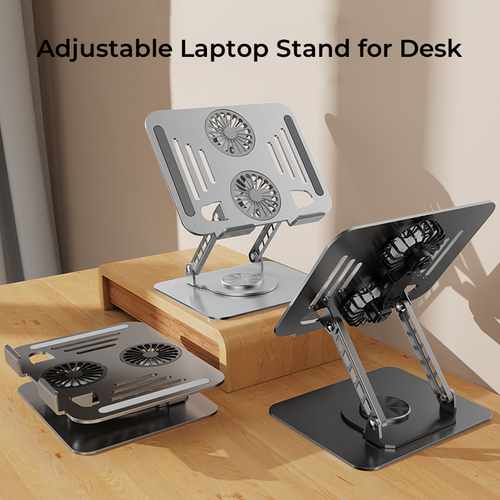 Rotatable laptop cooling stand