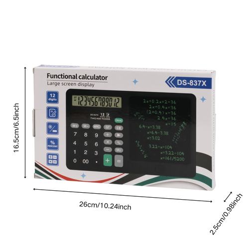 Solar-powered handwriting calculator