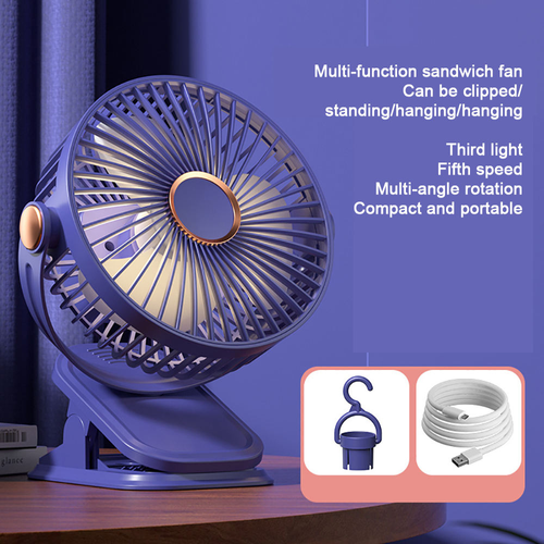 USB charging clip mini fan