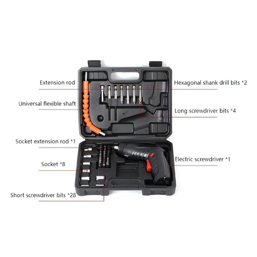 47-piece multi-functional electric screwdriver set
