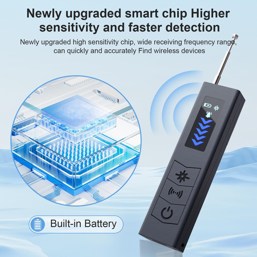 Anti-spy camera and eavesdropping wireless signal detector