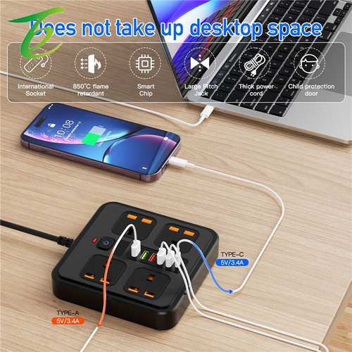 Multi-functional high-power power strip with USB