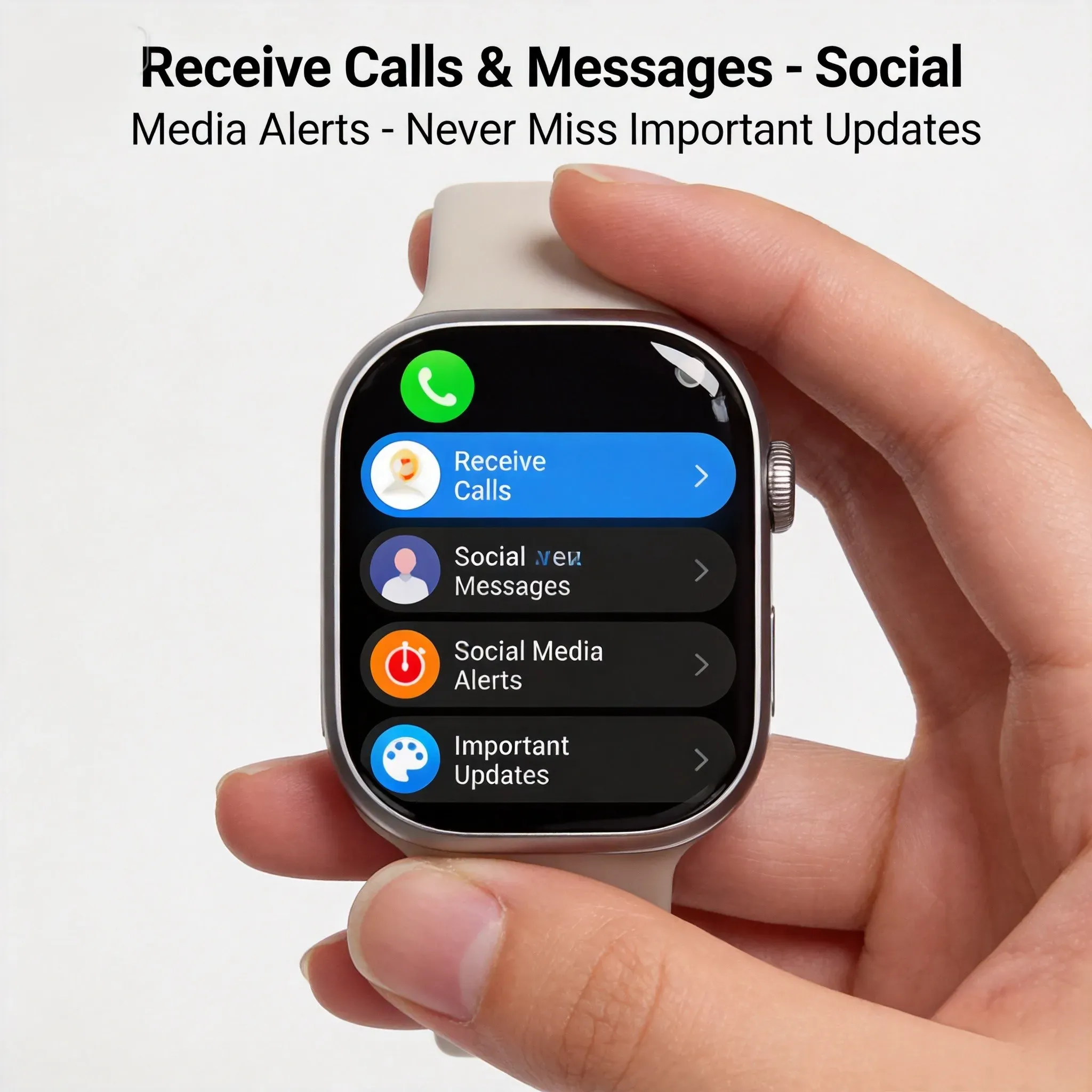Smartwatch with camera and SIM card slot