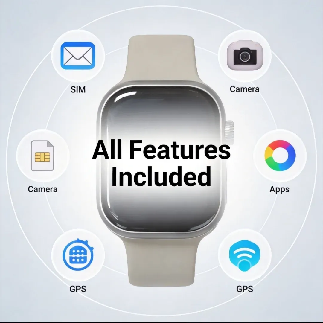 Smartwatch with camera and SIM card slot