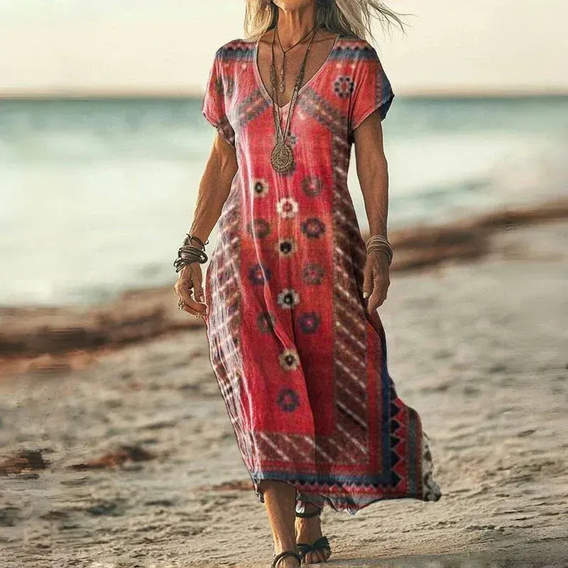 Vintage Kwiatowa Sukienka