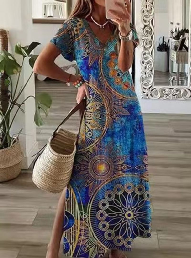 Vintage Kwiatowa Sukienka