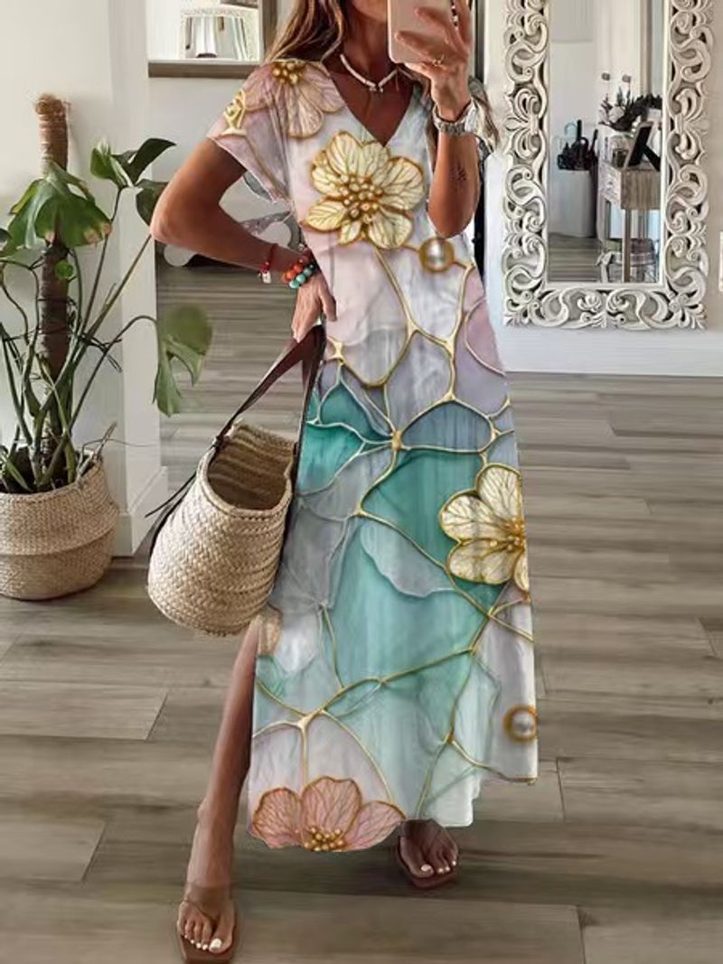 Vintage Kwiatowa Sukienka