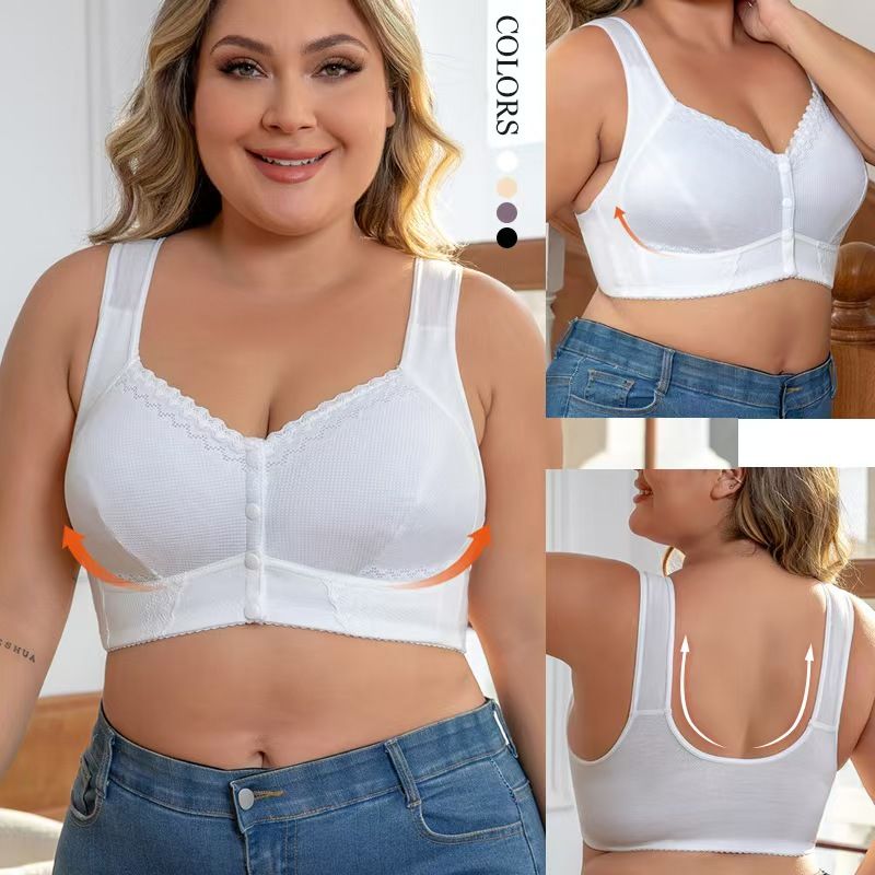 Biustonosz Damski Plus Size z Przewiewnej Bawełny  (75% bawełna+25% len)