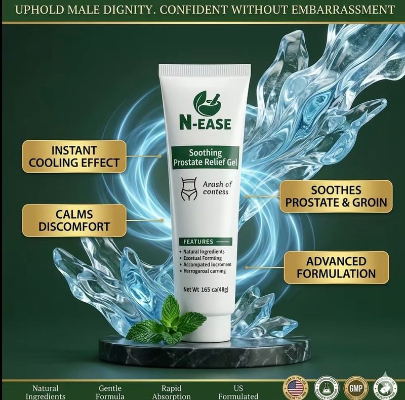 N-EASE Men Prostate Soothing Massage Gel, Natural Intimate Care Gel for Men