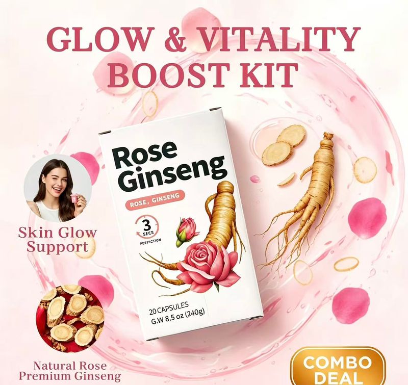 Rose Ginseng Freeze‑Dried Herbal Tea | Natural Beauty & Calm Energy Drink For Women