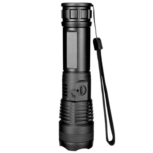 P50 High-Powered Flashlight USB Rechargeable Telescopic Zoom Ultra-Bright Long-Range Aluminum Alloy Patrol Light