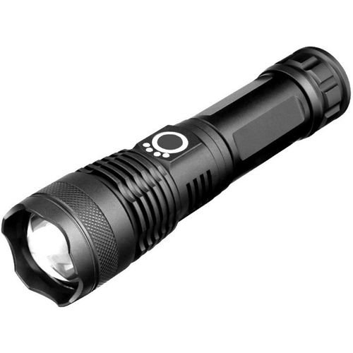 P50 High-Powered Flashlight USB Rechargeable Telescopic Zoom Ultra-Bright Long-Range Aluminum Alloy Patrol Light