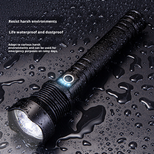 P50 High-Powered Flashlight USB Rechargeable Telescopic Zoom Ultra-Bright Long-Range Aluminum Alloy Patrol Light