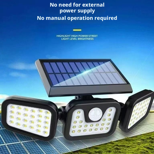Rotatable Waterproof Solar-Powered Motion Sensor Wall Light