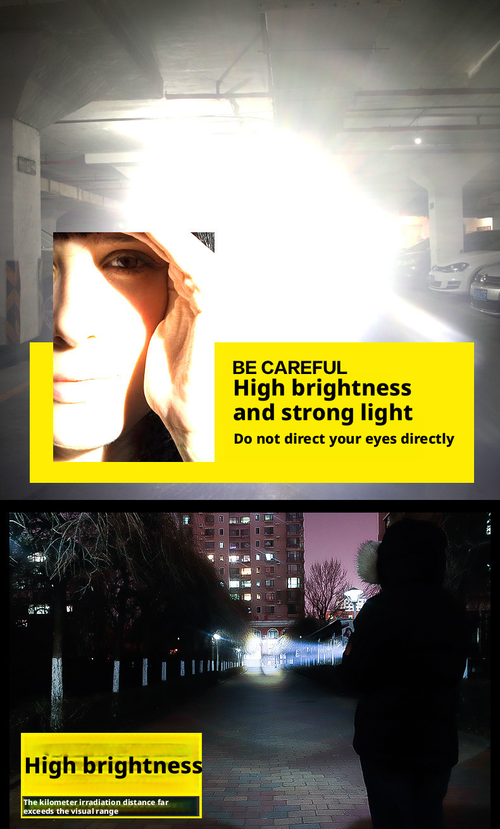 P50 High-Powered Flashlight USB Rechargeable Telescopic Zoom Ultra-Bright Long-Range Aluminum Alloy Patrol Light