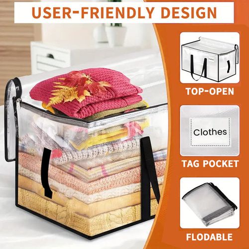 Large Moving Storage Bags Heavy Duty Polypropylene Plastic Totes Waterproof Handles Zippers Foldable College Dorm Home