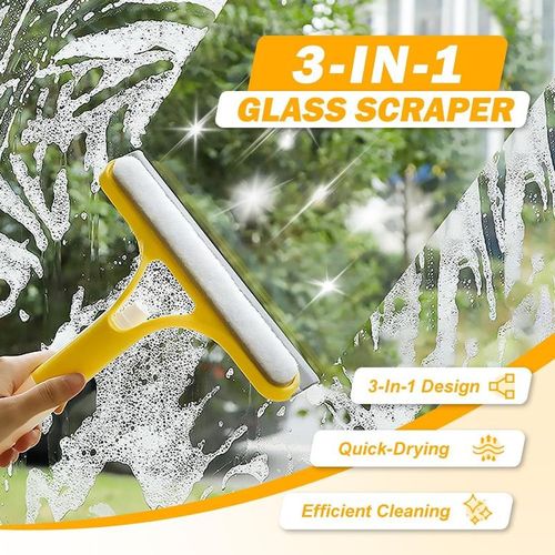 Double-side Glass Wiper Spray Mop Cleaning Brush Glass Car Windshield Window Cleaner Windows Squeegee with Spray Bottle