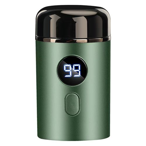Mini electric shaver for men, portable for travel or use in a car. Rechargeable and fully washable.