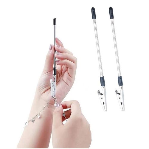 Jewelry clasp accessory tool: Stainless steel hook bar. Easy-to-use design, suitable for bracelet and necklace clasps.