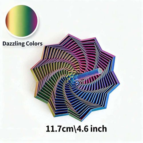 3D Printed Sensory Enhancement Fidget Spinner Star-Shaped Stress Relief Sensory Rotating Spiral Toy
