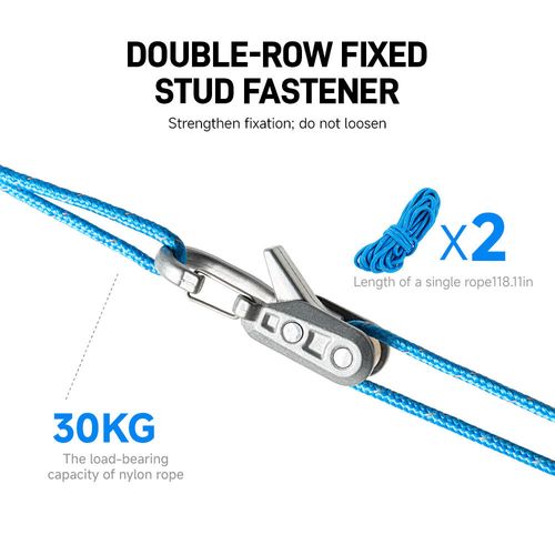 LOZLIN 8-piece lanyard set with storage box, retractable safety rope（A set includes 2 hooks and 2 ropes.）