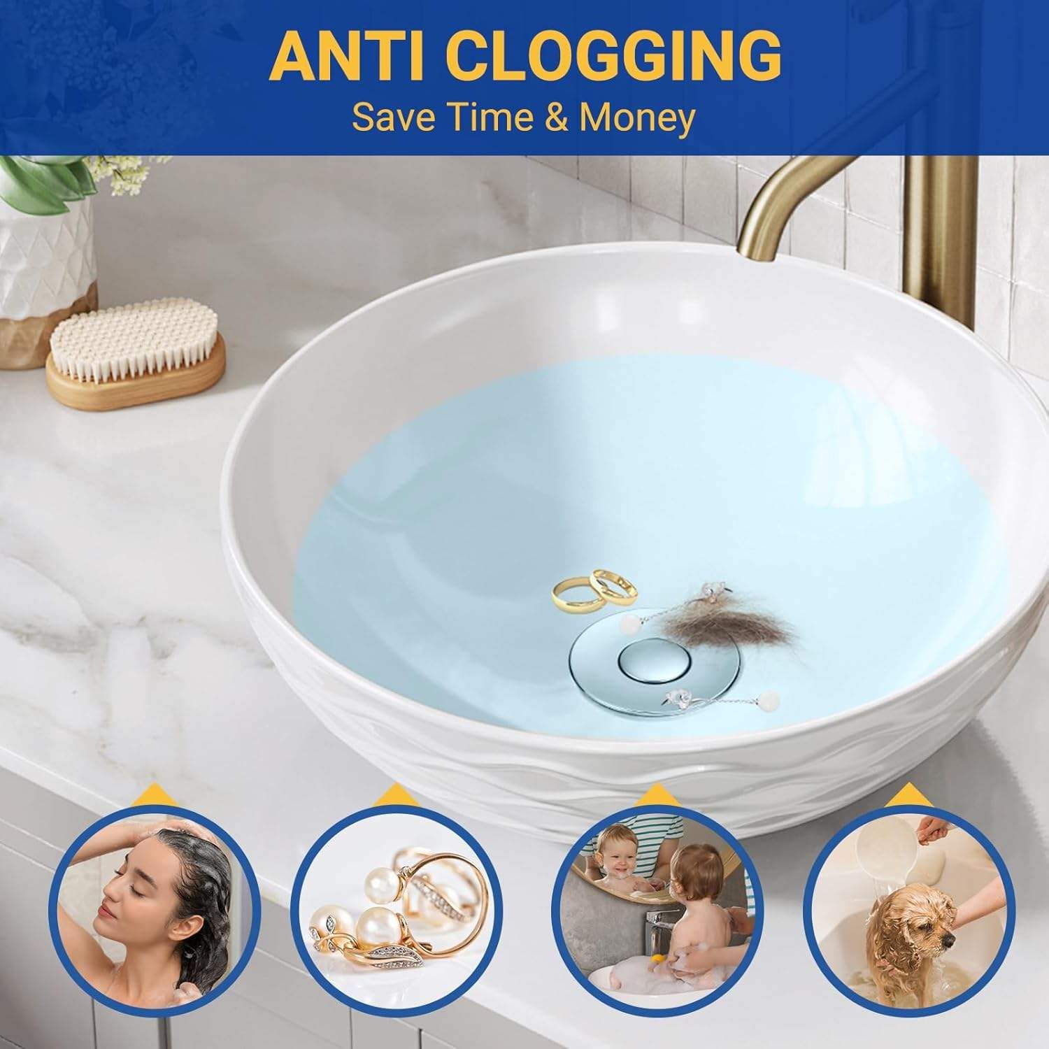 Anti Clogging Sink Stopper