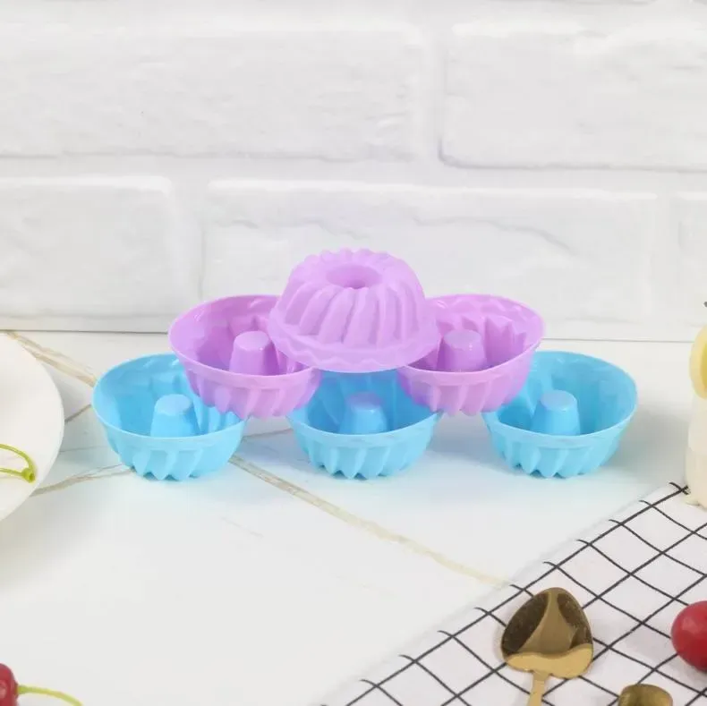 (24pcs 1set)Premium Reusable Silicone Baking Cups - Non-Stick BPA-Free Cupcake Liners & Molds for High-Efficiency Cake Baking