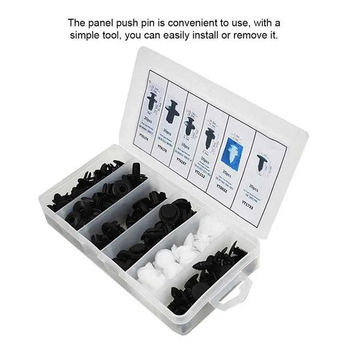 (100pcs 1set）Car Bumper Retainer Clips Fender Hole Rivets Universal Door Trim Panel Fastener Clips Screw Mix Size Auto Tool