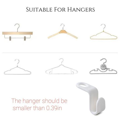 (50pcs 1set) hanger hooks for clothing storage, saving space and organizing, hanger accessories.