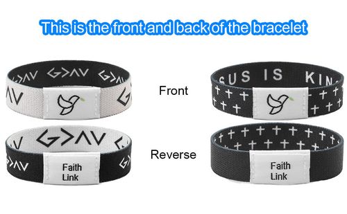 NFC Wristband - Bible verse and polyester braided wristband, suitable for various activities.