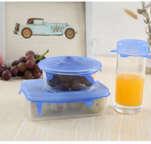 (6PCS  1SET )Best-selling, top-rated and most affordable expandable mixing bowl lids, microwave plate covers, food storage lids, reusable silicone sets