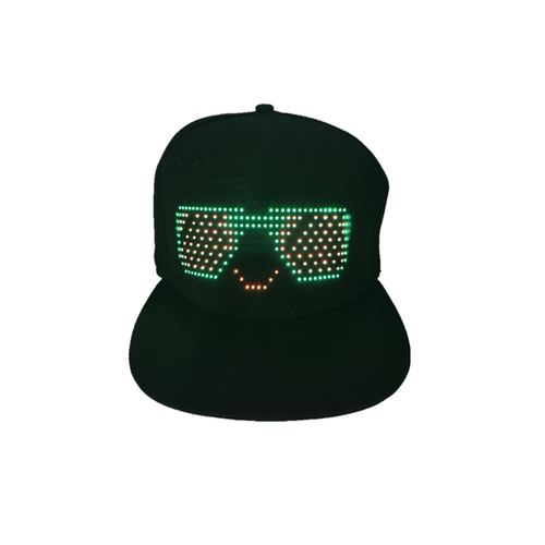 Smart application control programmable LED display light party hat