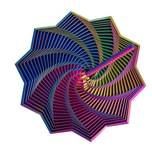 3D Printed Sensory Enhancement Fidget Spinner Star-Shaped Stress Relief Sensory Rotating Spiral Toy