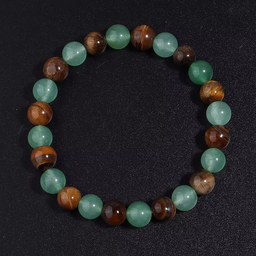 Money Wealth Success Bracelet Pure natural stone Green AventurineTiger Eye Attract Wealth Crystal Bracelet Prosperity Money Bracelet