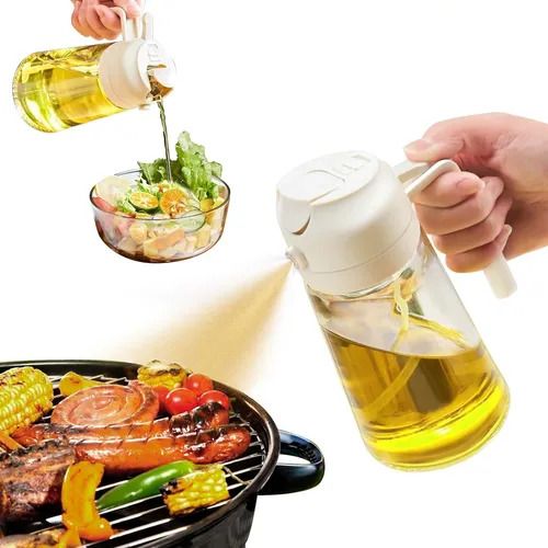 470ml Mist 2 in 1 Olive Oil Dispenser Bottle Premium Glass Oil spray Bottle Oil Sprayer for Cooking