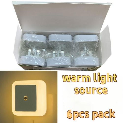 (6pcs 1set) This sensor-activated LED night light for children can be embedded in a wall and is suitable for use in bathrooms, hallways, stairwells, kitchens, bedrooms, garages, and other similar locations.