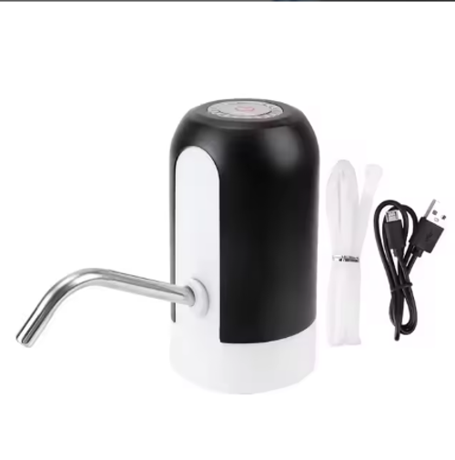 Water dispenser for 5-gallon water tanks - rechargeable water pump, BPA-free, 30-40 day battery life, one-button operation.