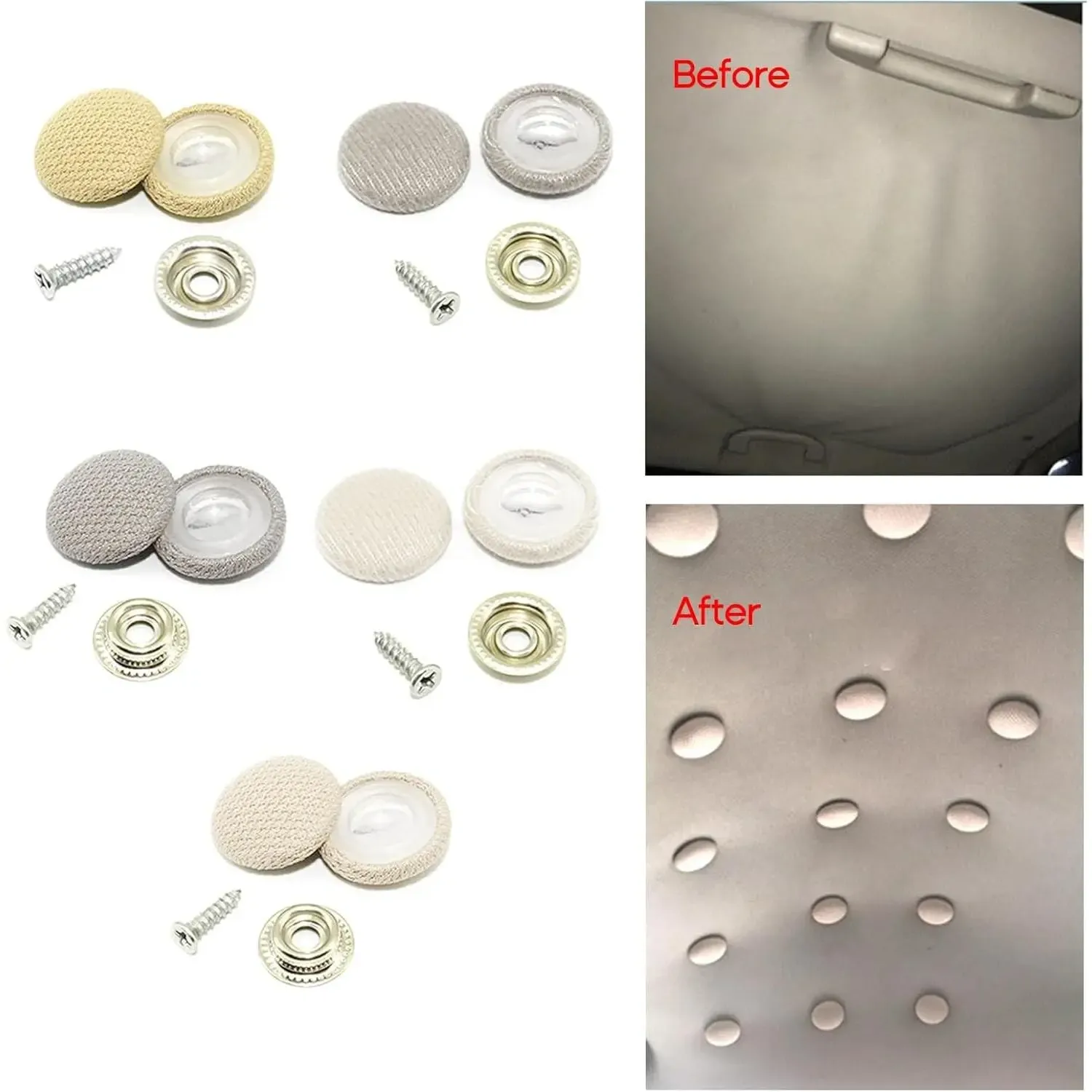 (30PCS  1SET) Rivet Fixers with Maintenance Buttons - Automotive Replacement Fasteners, Car Accessories, Auto Parts Accessories, Durable Plastic, Easy Snap-On Install, for Car Roof Clamps & Interior Cloth Repair 30PCS Clamp-Type Rivet Fixers with Maintenance Buttons - Automotive Replacement Fasteners, Car Accessories, Auto Parts Accessories, Durable Plastic, Easy Snap-On Install, for Car Roof Clamps & Interior Cloth Repair