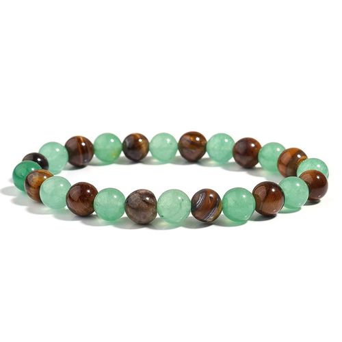 Money Wealth Success Bracelet Pure natural stone Green AventurineTiger Eye Attract Wealth Crystal Bracelet Prosperity Money Bracelet