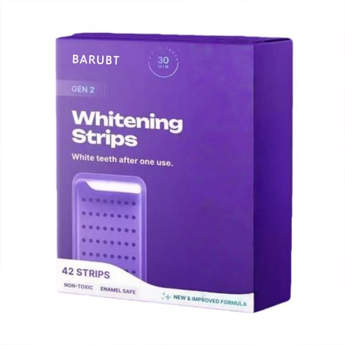 Whitening strips, home use, antibacterial, non-toxic, safe for protecting tooth enamel - gentle and non-irritating - peroxide-free