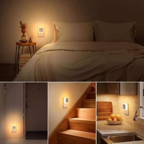 6-pack This sensor-activated LED night light for children can be embedded in a wall and is suitable for use in bathrooms, hallways, stairwells, kitchens, bedrooms, garages, and other similar locations.