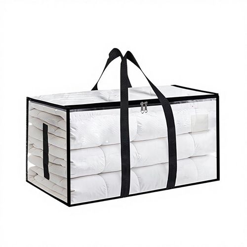 Large Moving Storage Bags Heavy Duty Polypropylene Plastic Totes Waterproof Handles Zippers Foldable College Dorm Home
