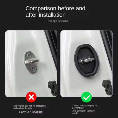 （8pcs 1set）Automotive Universal Silicone Lock Sleeve Interior Accessory Kits Door Lock Protection Pad Noise Reduction Shock Absorption