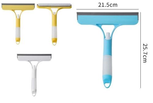 Shower Squeegee with Spraying Water and Crevice Brush Car Window Squeegee for Shower Glass Doors Bathroom Squeegee