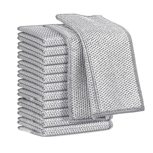 10pcs of dishcloths, multi-purpose, scratch-free metal wire dishcloths, wet and dry use, reusable.