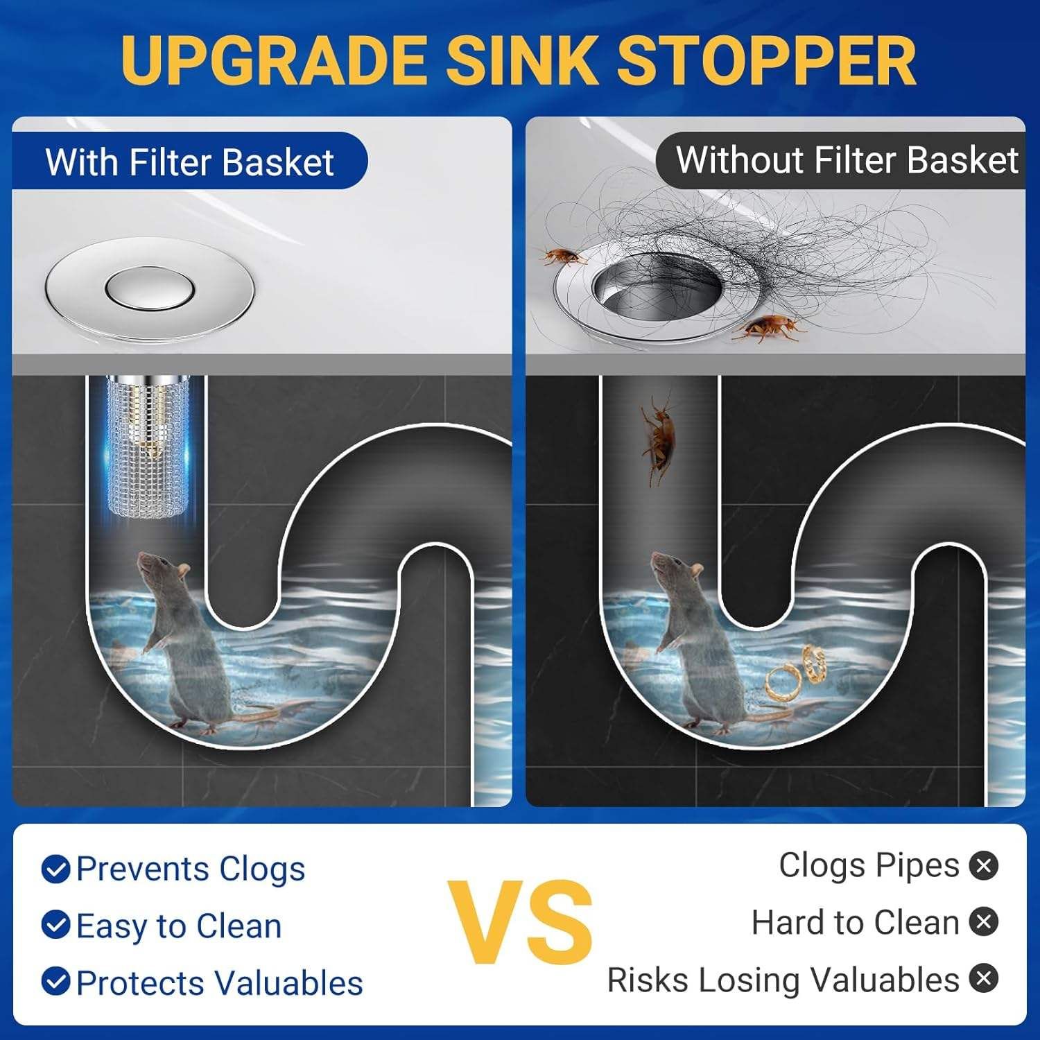 Upgrade Sink Stopper vs Ordinary
