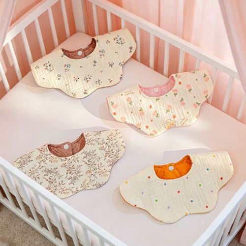 8pcs Floral Print Pure Cotton Newborn Fabric, 100% Cotton, Baby Supplies, Baby Bib