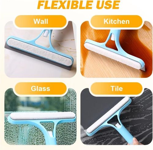 Double-side Glass Wiper Spray Mop Cleaning Brush Glass Car Windshield Window Cleaner Windows Squeegee with Spray Bottle