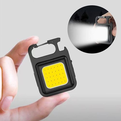 Outdoor Portable Mini Keychain Light, COB Emergency Lamp, Multifunctional Pocket Light, LED Flashlight Rechargeable, 3 Gear Adjustable Keychain Light for Outdoor Camping Hiking